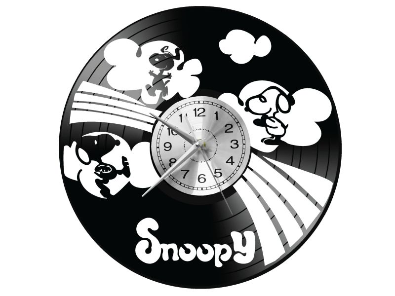 Snoopy Vinyl Zegar Ścienny Płyta Winylowa Nowoczesny Dekoracyjny Na Prezent Urodziny