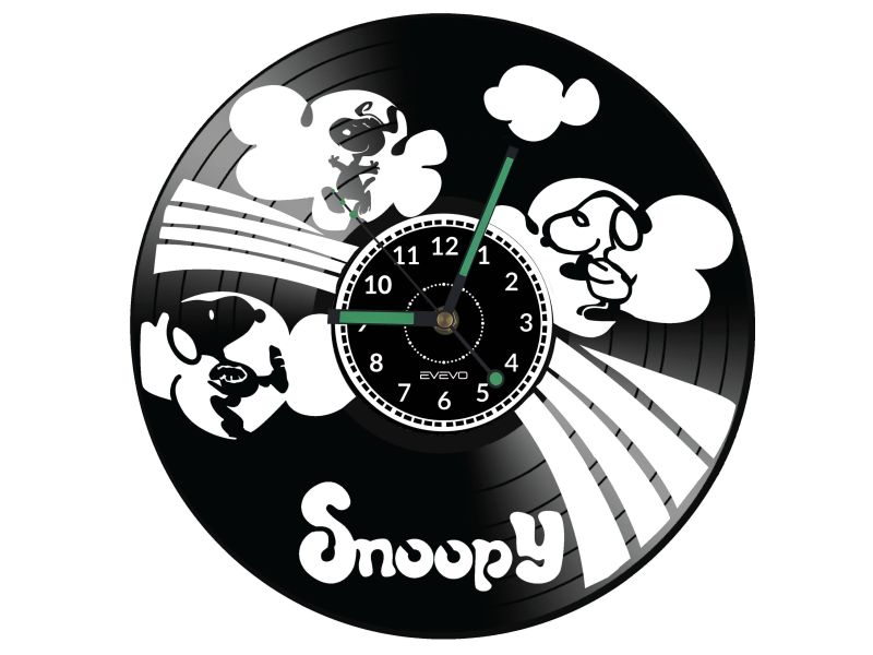 Snoopy Vinyl Zegar Ścienny Płyta Winylowa Nowoczesny Dekoracyjny Na Prezent Urodziny