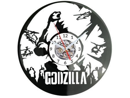 Godzilla Vinyl Zegar Ścienny Płyta Winylowa Nowoczesny Dekoracyjny Na Prezent Urodziny