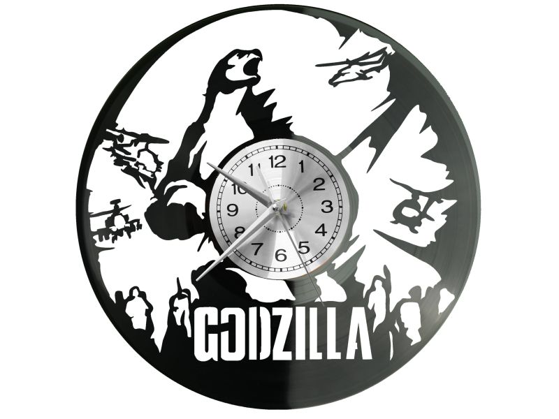 Godzilla Vinyl Zegar Ścienny Płyta Winylowa Nowoczesny Dekoracyjny Na Prezent Urodziny