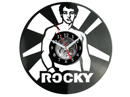 Rocky Vinyl Zegar Ścienny Płyta Winylowa Nowoczesny Dekoracyjny Na Prezent Urodziny