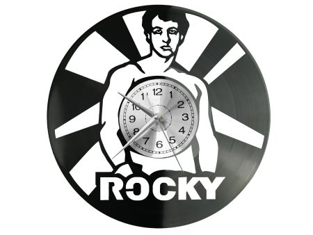 Rocky Vinyl Zegar Ścienny Płyta Winylowa Nowoczesny Dekoracyjny Na Prezent Urodziny