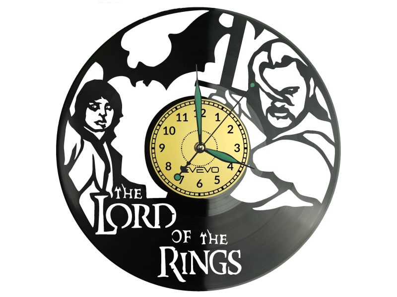 The Lord of The Rings Vinyl Zegar Ścienny Płyta Winylowa Nowoczesny Dekoracyjny Na Prezent Urodziny