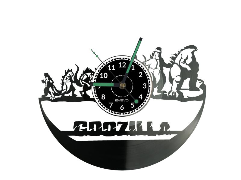 Godzilla Vinyl Zegar Ścienny Płyta Winylowa Nowoczesny Dekoracyjny Na Prezent Urodziny