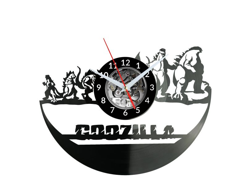 Godzilla Vinyl Zegar Ścienny Płyta Winylowa Nowoczesny Dekoracyjny Na Prezent Urodziny