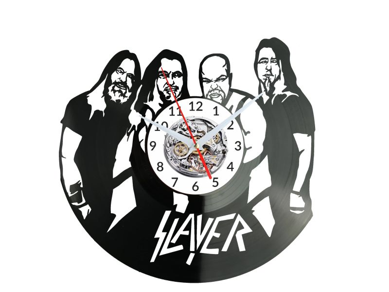 Slayer Vinyl Zegar Ścienny Płyta Winylowa Nowoczesny Dekoracyjny Na Prezent Urodziny