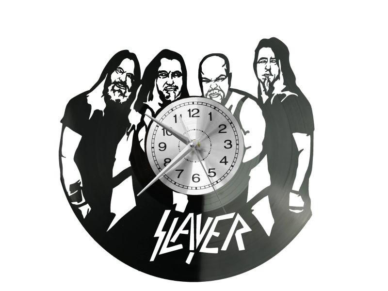 Slayer Vinyl Zegar Ścienny Płyta Winylowa Nowoczesny Dekoracyjny Na Prezent Urodziny