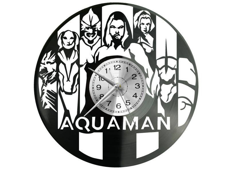 Aquaman Vinyl Zegar Ścienny Płyta Winylowa Nowoczesny Dekoracyjny Na Prezent Urodziny