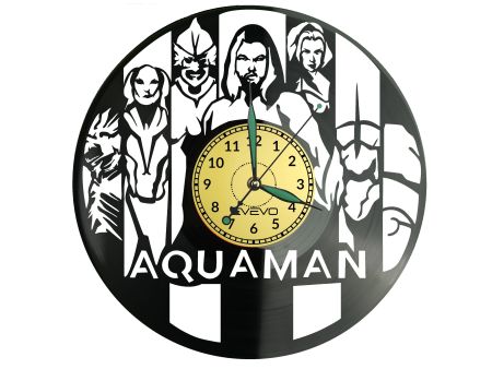 Aquaman Vinyl Zegar Ścienny Płyta Winylowa Nowoczesny Dekoracyjny Na Prezent Urodziny