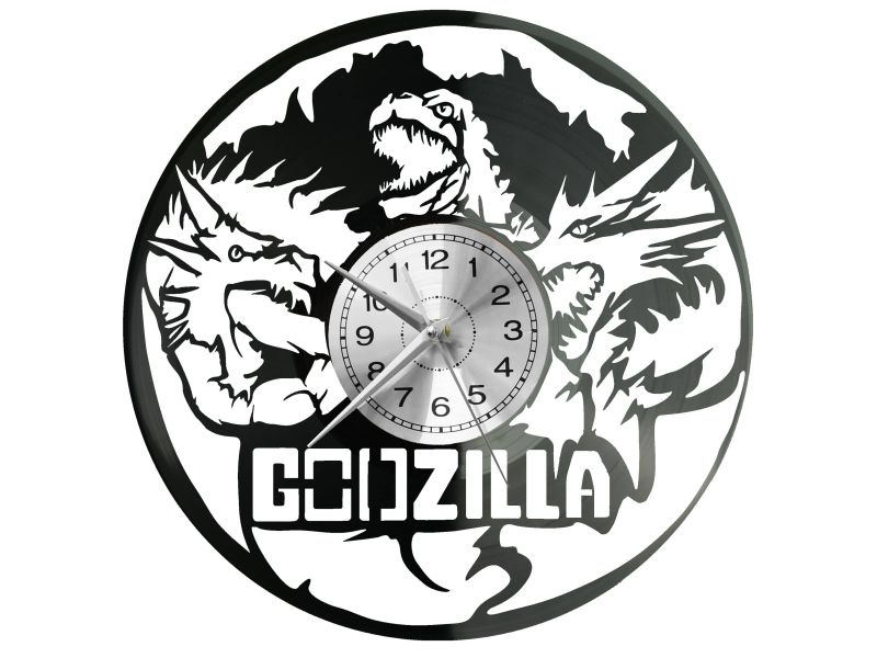 Godzilla Vinyl Zegar Ścienny Płyta Winylowa Nowoczesny Dekoracyjny Na Prezent Urodziny