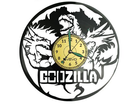 Godzilla Vinyl Zegar Ścienny Płyta Winylowa Nowoczesny Dekoracyjny Na Prezent Urodziny