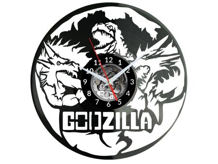 Godzilla Vinyl Zegar Ścienny Płyta Winylowa Nowoczesny Dekoracyjny Na Prezent Urodziny