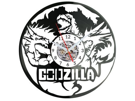 Godzilla Vinyl Zegar Ścienny Płyta Winylowa Nowoczesny Dekoracyjny Na Prezent Urodziny