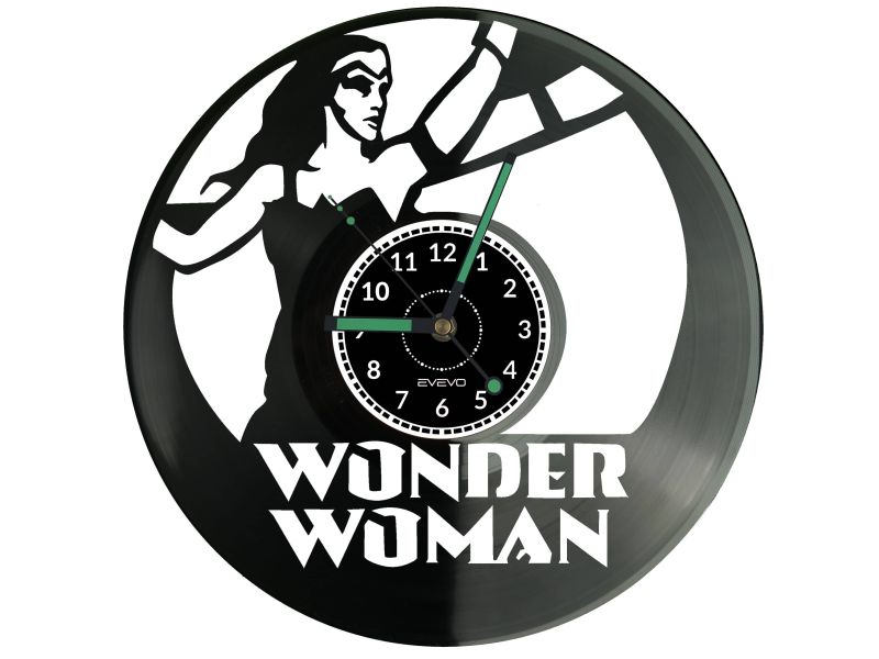 Wonder Woman Vinyl Zegar Ścienny Płyta Winylowa Nowoczesny Dekoracyjny Na Prezent Urodziny