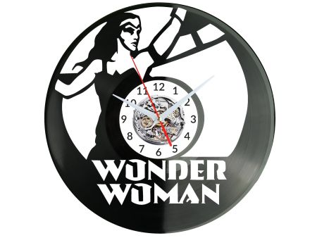 Wonder Woman Vinyl Zegar Ścienny Płyta Winylowa Nowoczesny Dekoracyjny Na Prezent Urodziny