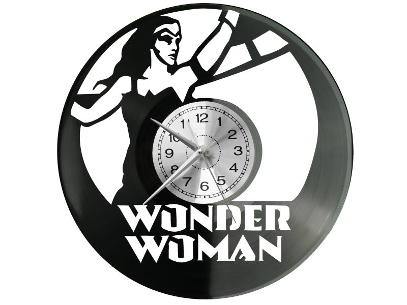 Wonder Woman Vinyl Zegar Ścienny Płyta Winylowa Nowoczesny Dekoracyjny Na Prezent Urodziny