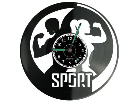 Sport Fitness Vinyl Zegar Ścienny Płyta Winylowa Nowoczesny Dekoracyjny Na Prezent Urodziny