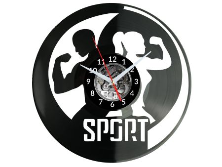 Sport Fitness Vinyl Zegar Ścienny Płyta Winylowa Nowoczesny Dekoracyjny Na Prezent Urodziny