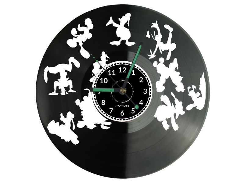 Walt Disney Vinyl Zegar Ścienny Płyta Winylowa Nowoczesny Dekoracyjny Na Prezent Urodziny