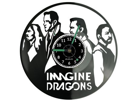 Imagine Dragons Vinyl Zegar Ścienny Płyta Winylowa Nowoczesny Dekoracyjny Na Prezent Urodziny