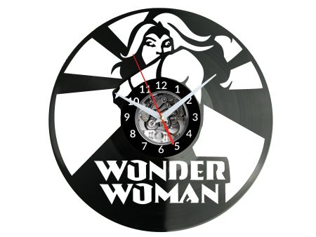 Wonder Woman Vinyl Zegar Ścienny Płyta Winylowa Nowoczesny Dekoracyjny Na Prezent Urodziny