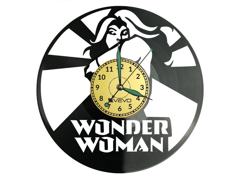 Wonder Woman Vinyl Zegar Ścienny Płyta Winylowa Nowoczesny Dekoracyjny Na Prezent Urodziny