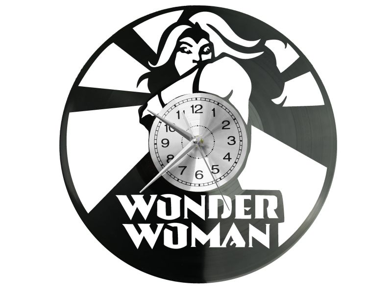 Wonder Woman Vinyl Zegar Ścienny Płyta Winylowa Nowoczesny Dekoracyjny Na Prezent Urodziny