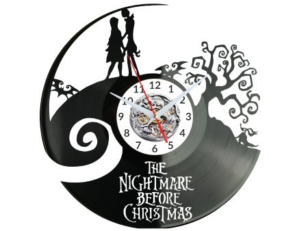 The Nightmare Before Christmas Vinyl Zegar Ścienny Płyta Winylowa Nowoczesny Dekoracyjny Na Prezent Urodziny