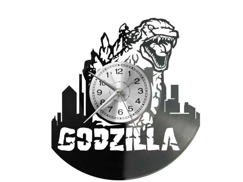 Godzilla Vinyl Zegar Ścienny Płyta Winylowa Nowoczesny Dekoracyjny Na Prezent Urodziny