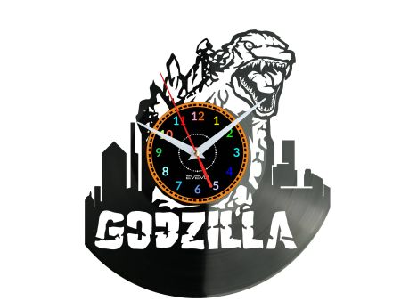 Godzilla Vinyl Zegar Ścienny Płyta Winylowa Nowoczesny Dekoracyjny Na Prezent Urodziny