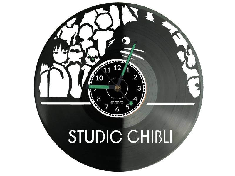 Studio Ghibli Vinyl Zegar Ścienny Płyta Winylowa Nowoczesny Dekoracyjny Na Prezent Urodziny