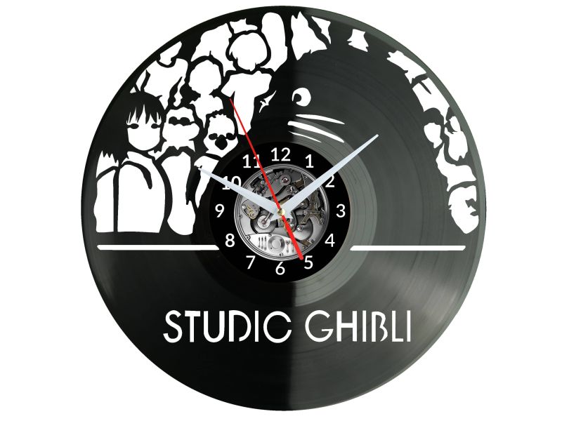 Studio Ghibli Vinyl Zegar Ścienny Płyta Winylowa Nowoczesny Dekoracyjny Na Prezent Urodziny