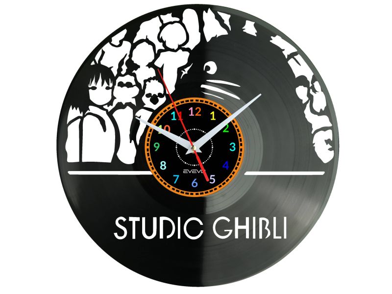 Studio Ghibli Vinyl Zegar Ścienny Płyta Winylowa Nowoczesny Dekoracyjny Na Prezent Urodziny