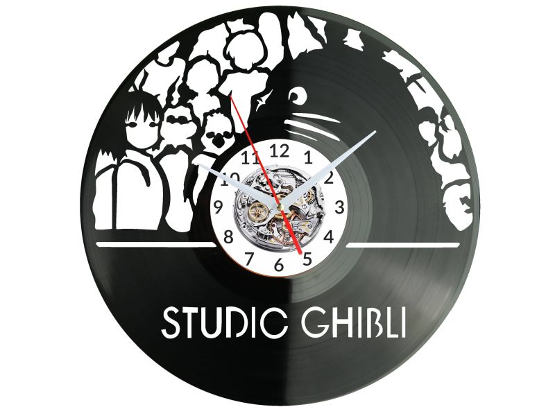 Studio Ghibli Vinyl Zegar Ścienny Płyta Winylowa Nowoczesny Dekoracyjny Na Prezent Urodziny