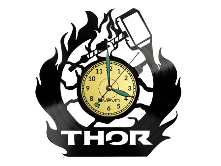 Thor Vinyl Zegar Ścienny Płyta Winylowa Nowoczesny Dekoracyjny Na Prezent Urodziny