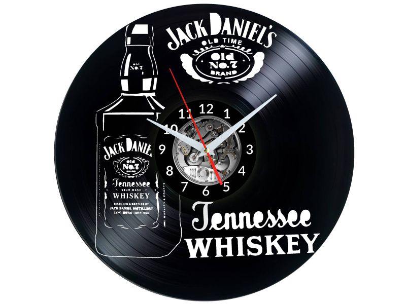 JACK DANIEL’S Vinyl Zegar Ścienny Płyta Winylowa Nowoczesny Dekoracyjny Na Prezent Urodziny