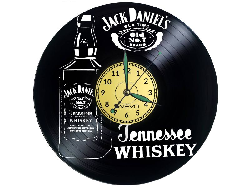 JACK DANIEL’S Vinyl Zegar Ścienny Płyta Winylowa Nowoczesny Dekoracyjny Na Prezent Urodziny