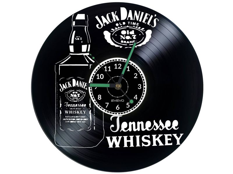 JACK DANIEL’S Vinyl Zegar Ścienny Płyta Winylowa Nowoczesny Dekoracyjny Na Prezent Urodziny