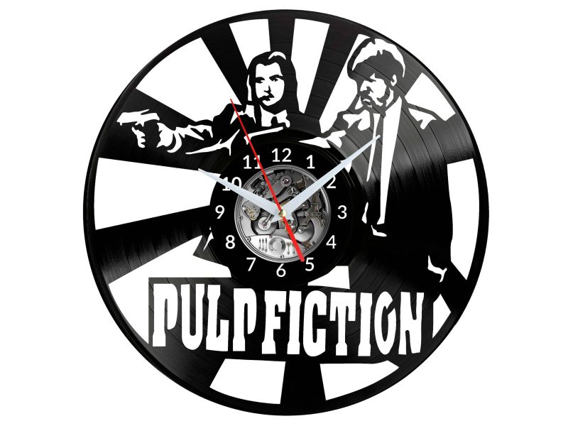 Pulp Fiction Vinyl Zegar Ścienny Płyta Winylowa Nowoczesny Dekoracyjny Na Prezent Urodziny