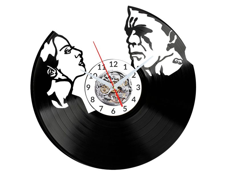 Bride Of Frankenstein Vinyl Zegar Ścienny Płyta Winylowa Nowoczesny Dekoracyjny Na Prezent Urodziny