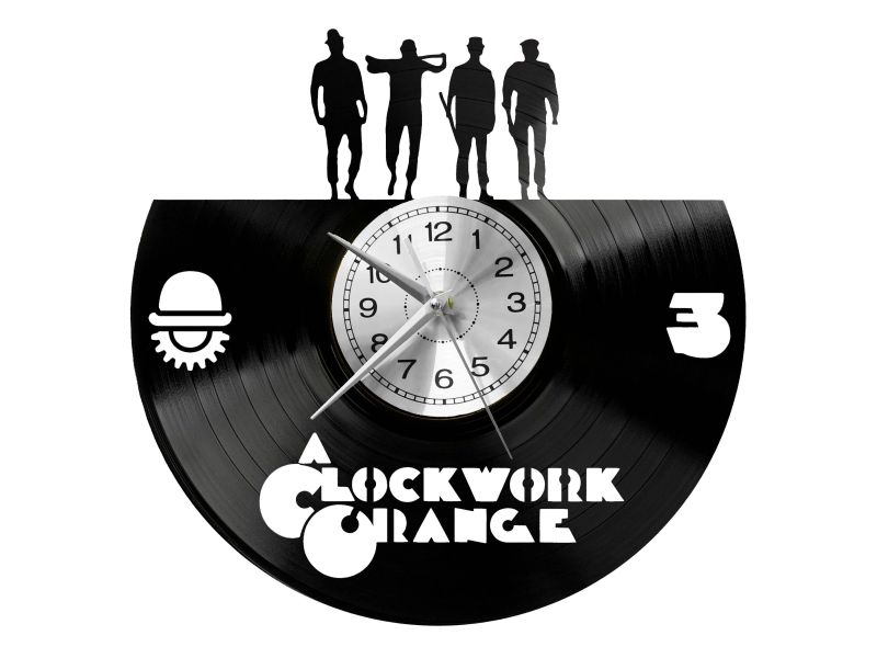 Clockwork Orange Vinyl Zegar Ścienny Płyta Winylowa Nowoczesny Dekoracyjny Na Prezent Urodziny