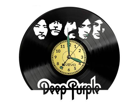 Deep Purple Vinyl Zegar Ścienny Płyta Winylowa Nowoczesny Dekoracyjny Na Prezent Urodziny