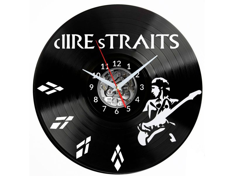 Dire Straits Vinyl Zegar Ścienny Płyta Winylowa Nowoczesny Dekoracyjny Na Prezent Urodziny