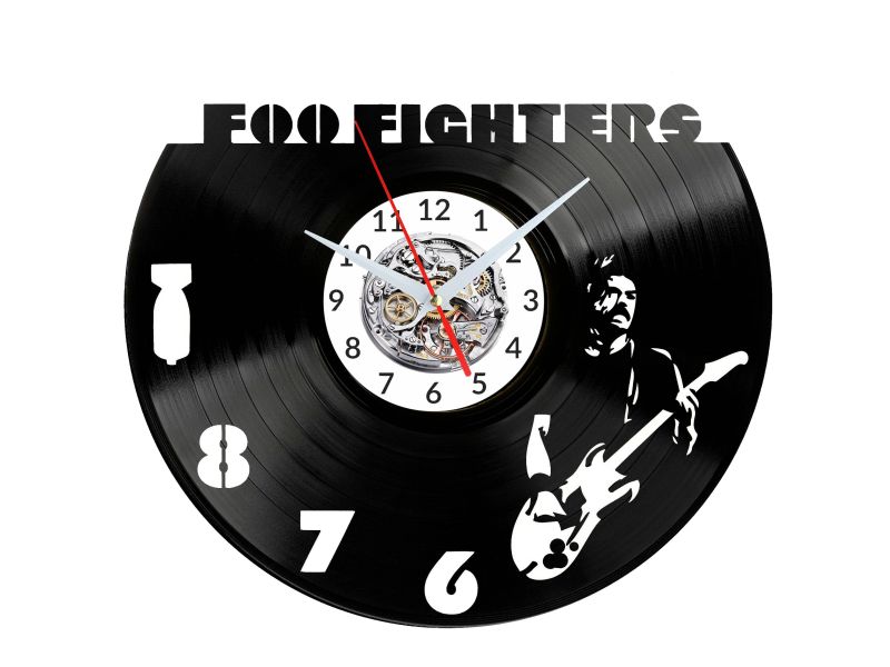 Foo Fighters Vinyl Zegar Ścienny Płyta Winylowa Nowoczesny Dekoracyjny Na Prezent Urodziny