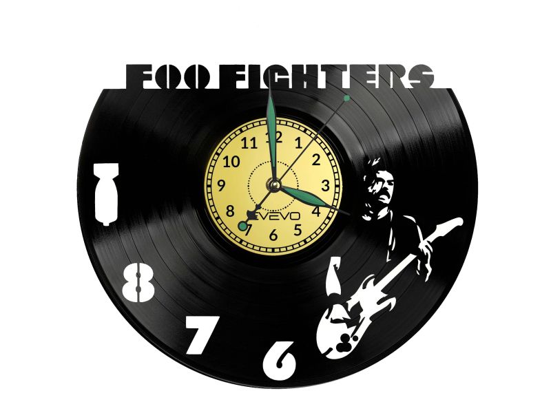 Foo Fighters Vinyl Zegar Ścienny Płyta Winylowa Nowoczesny Dekoracyjny Na Prezent Urodziny