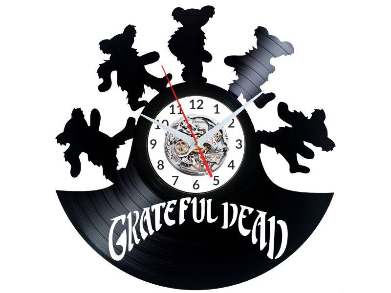 Grateful Dead Vinyl Zegar Ścienny Płyta Winylowa Nowoczesny Dekoracyjny Na Prezent Urodziny