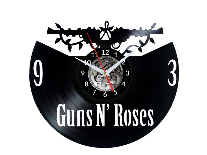 Guns N Roses Vinyl Zegar Ścienny Płyta Winylowa Nowoczesny Dekoracyjny Na Prezent Urodziny