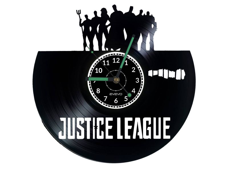 Justice League Vinyl Zegar Ścienny Płyta Winylowa Nowoczesny Dekoracyjny Na Prezent Urodziny