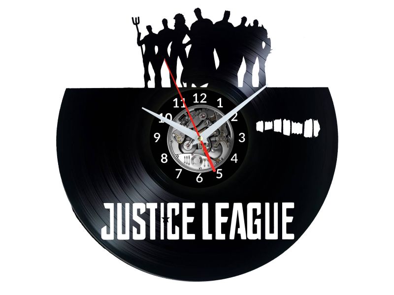 Justice League Vinyl Zegar Ścienny Płyta Winylowa Nowoczesny Dekoracyjny Na Prezent Urodziny