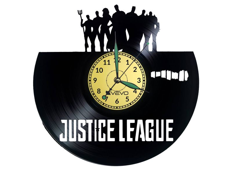 Justice League Vinyl Zegar Ścienny Płyta Winylowa Nowoczesny Dekoracyjny Na Prezent Urodziny